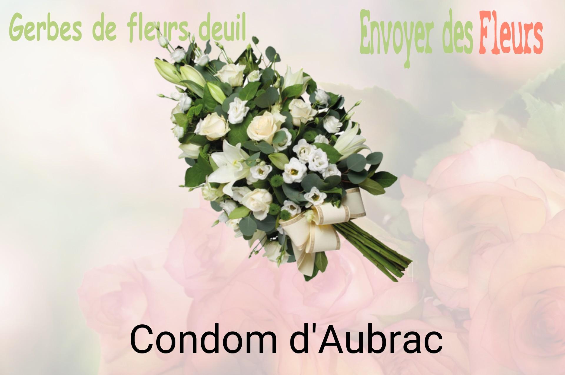 Gerbe de fleurs de deuil livrée à Condom-d'Aubrac